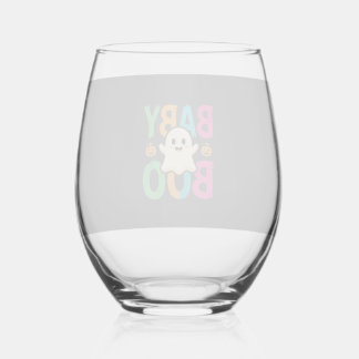 Verre À Vin Sans Pied Conception de fantôme Halloween Baby Boo_1