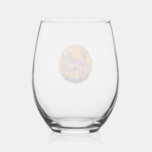Verre À Vin Sans Pied Conception de vecteur vintage d'ingénieur d'Hallow