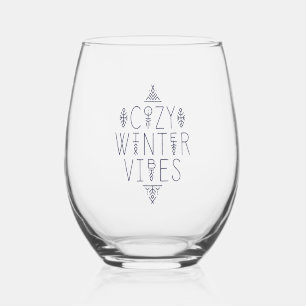 Verre À Vin Sans Pied Conception de vidéos d'hiver