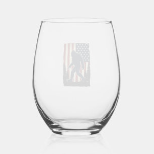 Verre À Vin Sans Pied Conception vectorielle de forêt de drapeau américa