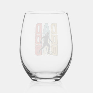 Verre À Vin Sans Pied Conception vectorielle de gravure vintage de footb