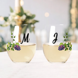 Verre À Vin Sans Pied Conçu Pour Deux Ajoutez Vos Vins Initiaux