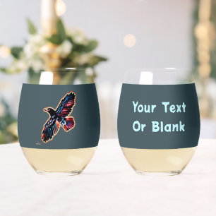 Verre À Vin Sans Pied Corbeau iridescent