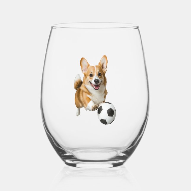 Verre À Vin Sans Pied Corgi (Recto)