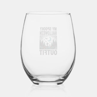 Verre À Vin Sans Pied Costume Halloween effrayant Vintage Graveyard Tee_
