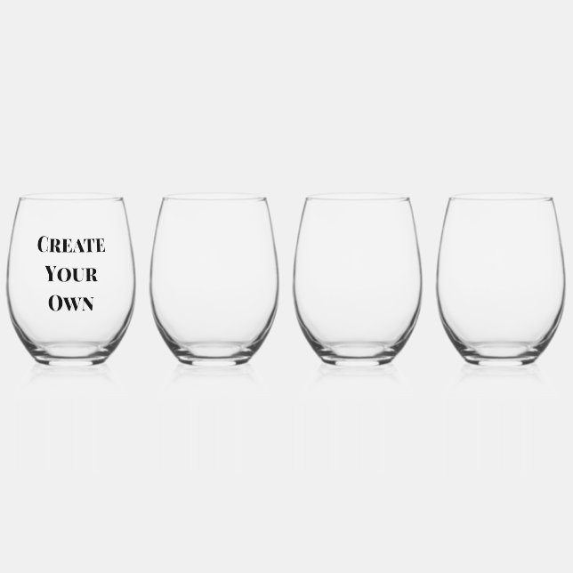 Verre À Vin Sans Pied Créez votre propre (Recto)