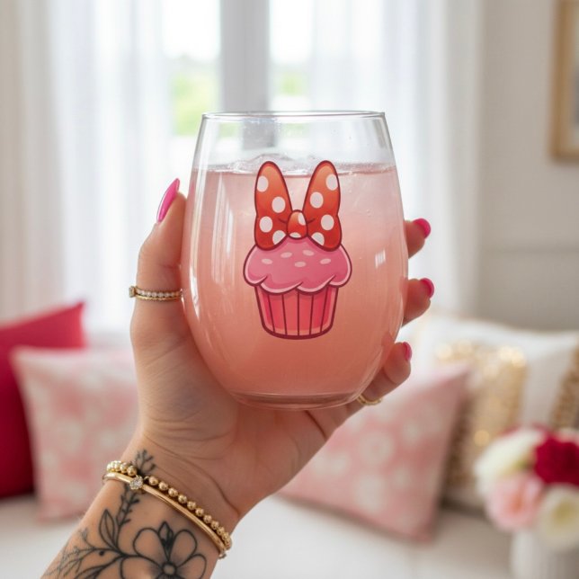 Verre À Vin Sans Pied Cupcake Stemless Wine Glass (Créateur téléchargé)