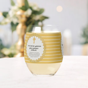 Verre À Vin Sans Pied DEACON Récemment Ordonné Verse Cadeau Commémoratif