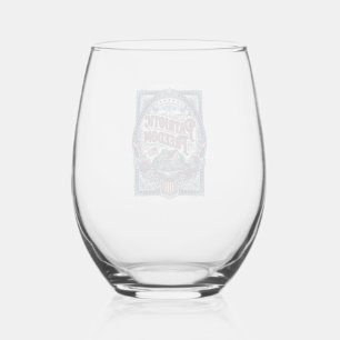 Verre À Vin Sans Pied Débardeur graphique vectoriel de jardin de campagn