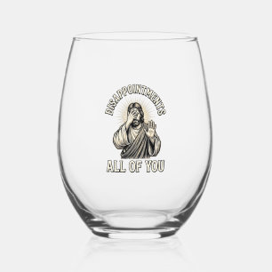 Verre À Vin Sans Pied Déceptions drôles Vous tous Gravure vintage