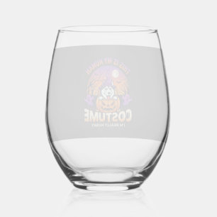 Verre À Vin Sans Pied Déguisement Humain Husky Citrouille Halloween Fant