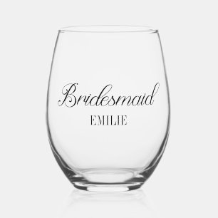 Verre À Vin Sans Pied Demoiselle d'honneur Enterrement de vie de jeune f
