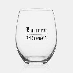 Verre à vin sans pied Demoiselle d'honneur gothiqu