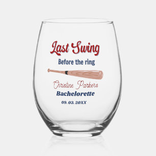 Verre À Vin Sans Pied Dernier balancement avant l'anneau Baseball Bachel
