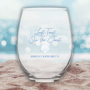Verre À Vin Sans Pied Dernier Toast Sur La Côte Bachelorette Personnalis