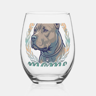 Verre À Vin Sans Pied Des mamans géniales ont des Pitbulls Couronne d'os