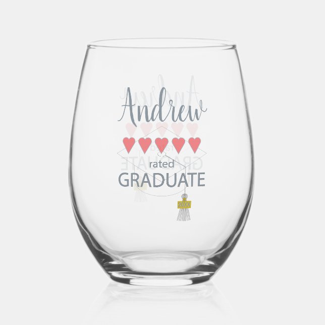 Verre À Vin Sans Pied Diplômé 5 étoiles (Recto)
