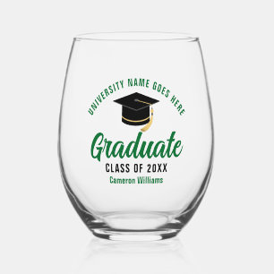 Verre À Vin Sans Pied Diplômé de l'école supérieure personnalisée Green