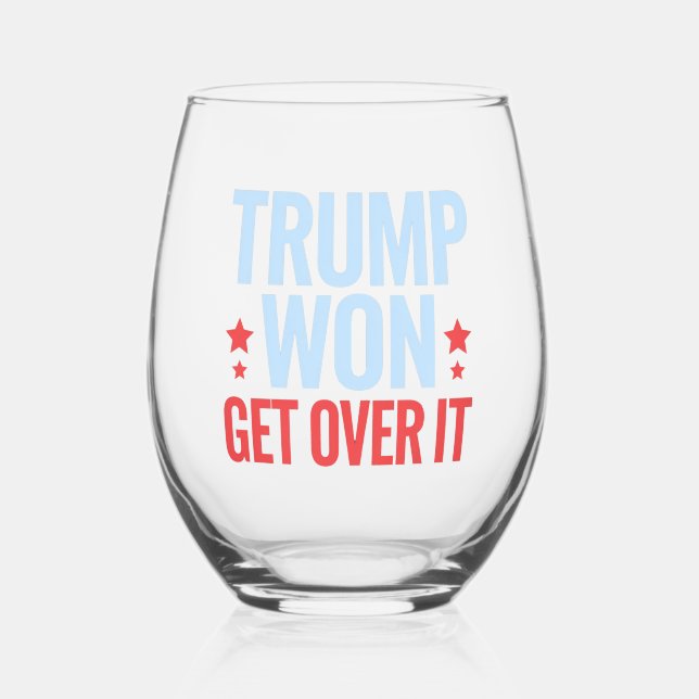 Verre À Vin Sans Pied Donald Trump remporte la victoire 2024 Trump (Verso)
