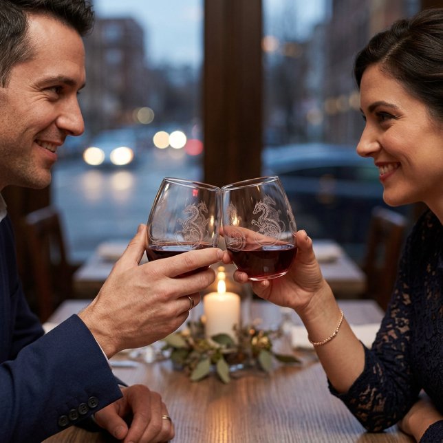 Verre À Vin Sans Pied Dragon Gris  (Créateur téléchargé)