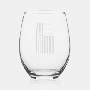 Verre À Vin Sans Pied Drapeau américain Granddaddy Design patriotique vi
