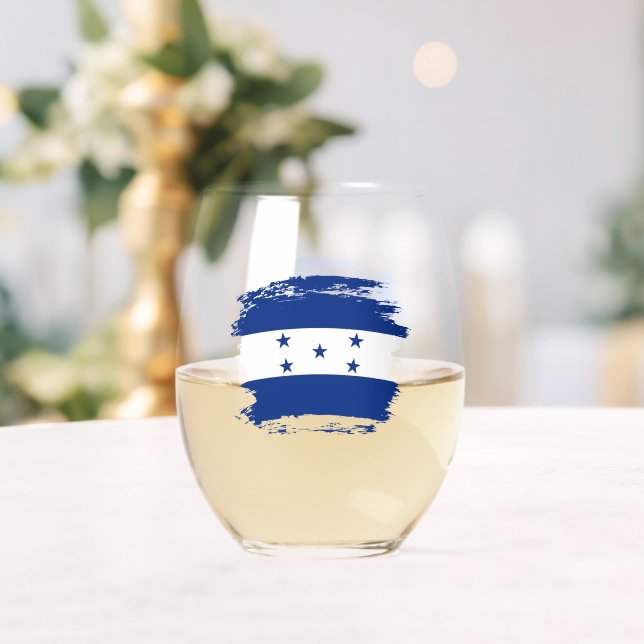 Verre À Vin Sans Pied Drapeau du Honduras (Insitu (Mariage))