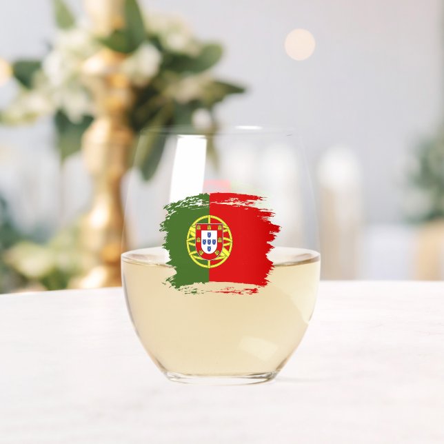 Verre À Vin Sans Pied Drapeau du Portugal (Insitu (Mariage))