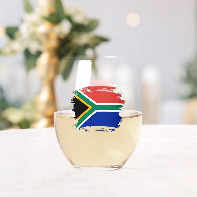 Verre À Vin Sans Pied drapeau sud-africain (Insitu (Mariage))