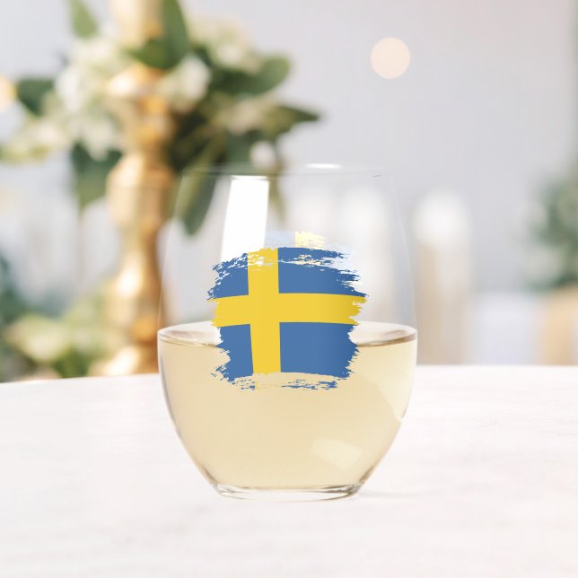 Verre À Vin Sans Pied Drapeau suédois (Insitu (Mariage))