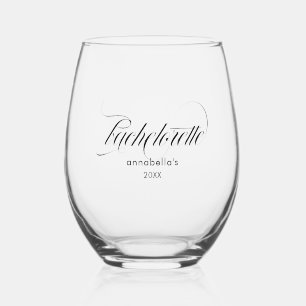Verre À Vin Sans Pied Écriture de typographie élégante pour enterrement 