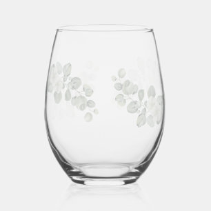 Verre À Vin Sans Pied Elégant aquarelle Boho floral Rustique botanique