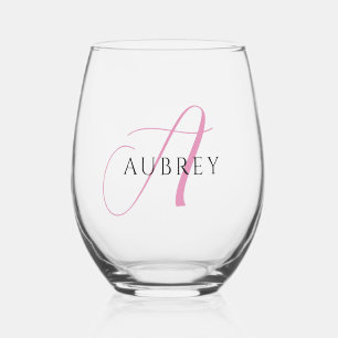 Verre À Vin Sans Pied Élégant ensemble de produits de boisson Monogram r