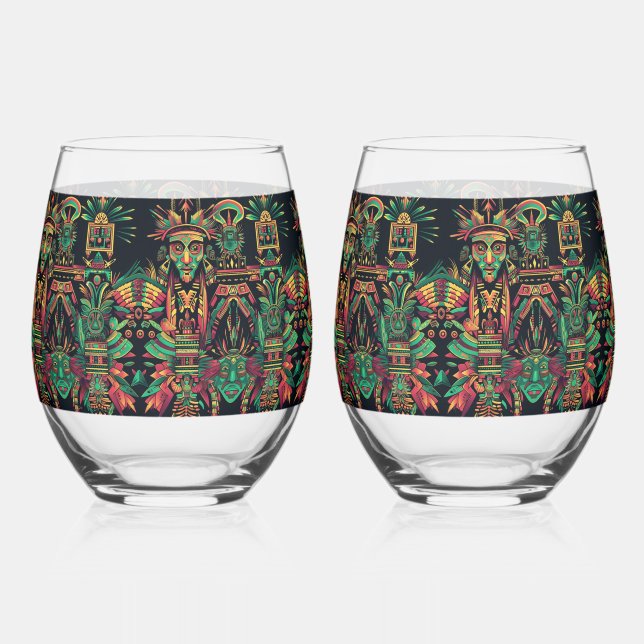 Verre À Vin Sans Pied Elégant Sapphire "Paradigme Ancestral" 16oz Wine G (Recto)