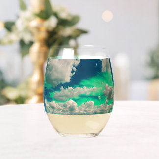 Verre À Vin Sans Pied "Elégant verre de vin sans pierre - Ensemble uniqu
