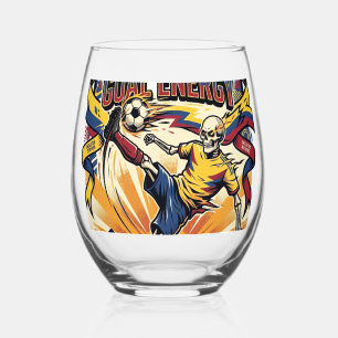 Verre À Vin Sans Pied Énergie de but Colombie Skeleton Striker Nations C