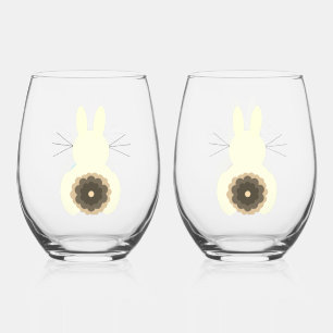 Verre À Vin Sans Pied Ensemble de Vins de lapin de Pâques