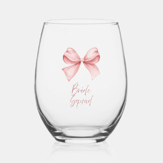 Verre À Vin Sans Pied Équipe de mariées
