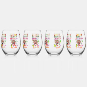 Verre À Vin Sans Pied Être Mexicain Américain Est Difficile