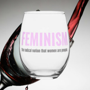 Verre À Vin Sans Pied Feminisme Verre sans pierre - Gras & brillant