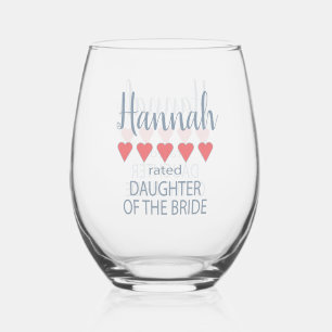 Verre À Vin Sans Pied Fête de mariage et de mariage 5 Fille cardiaque de