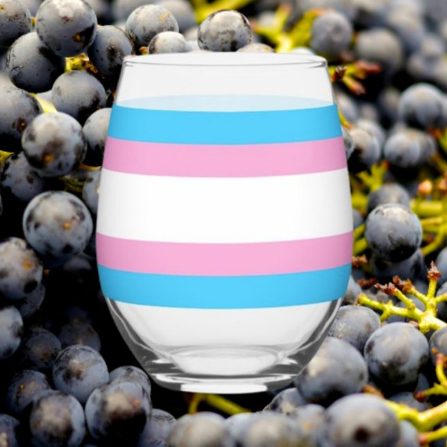 Verre à vin sans pied Fierté Trans : Versez avec f (Créateur téléchargé)