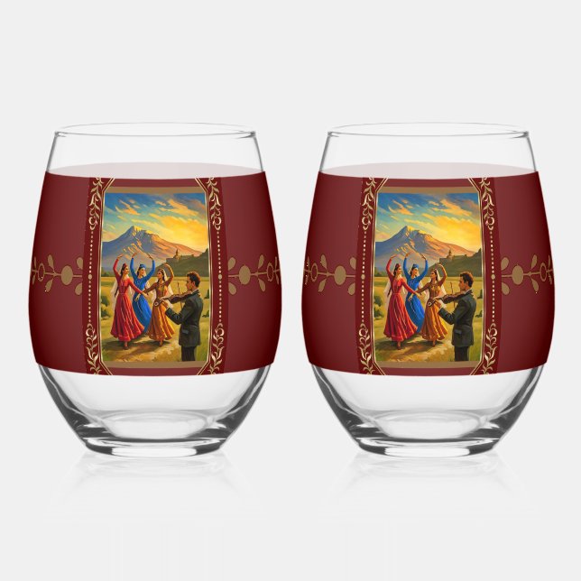 Verre À Vin Sans Pied Filles de Ararat Drinkware Set (Recto)