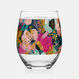 Verre À Vin Sans Pied Fleur botanique