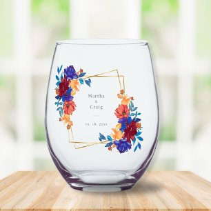 Verre À Vin Sans Pied Fleur mexicaine moderne Mariage