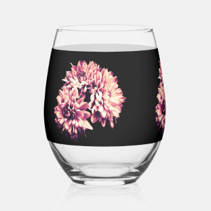 Verre À Vin Sans Pied Fleurs