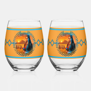 Verre À Vin Sans Pied Fleurs de l'Arménie Kit de Vaisselle