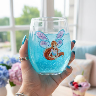 Verre À Vin Sans Pied Floraison