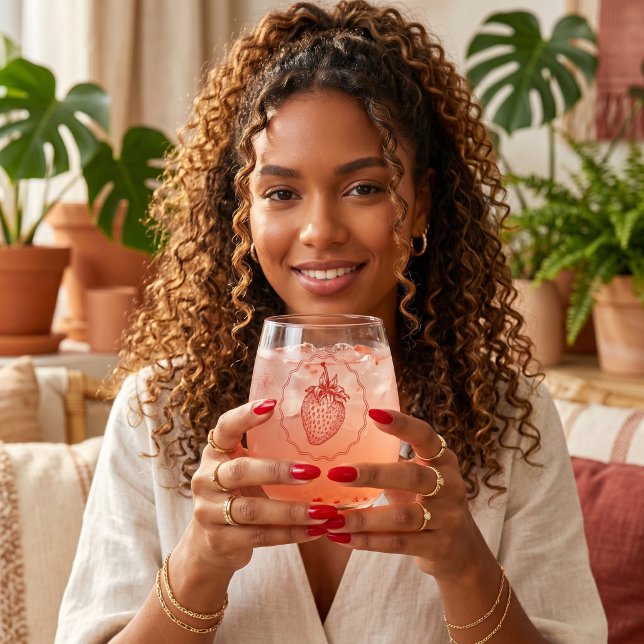 Verre À Vin Sans Pied Fraise (Créateur téléchargé)