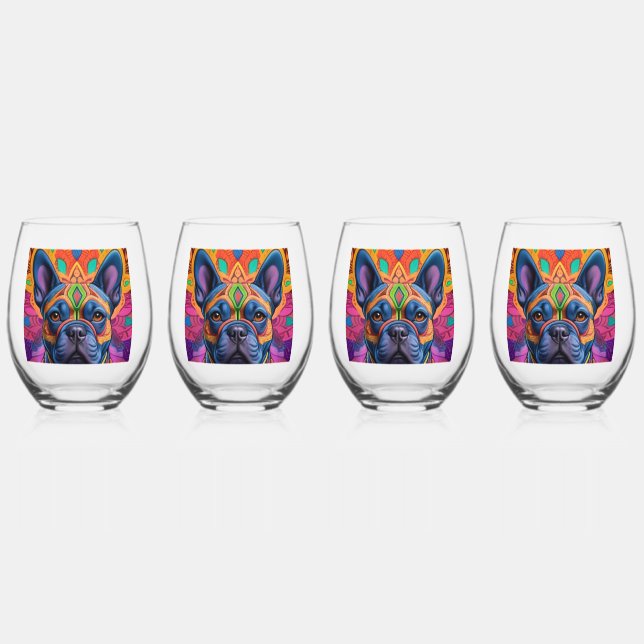Verre À Vin Sans Pied Frenchie Fun Anniversaire Fantastique    (Recto)
