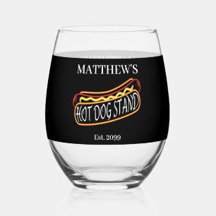 Verre À Vin Sans Pied Fun Hot Dog Stand Drinkware Cocktail